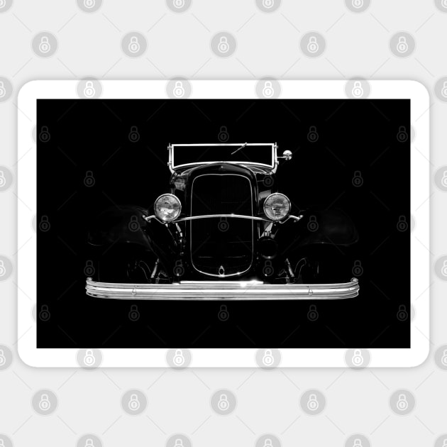 1932 Ford Model A Roadster - black Sticker by mal_photography